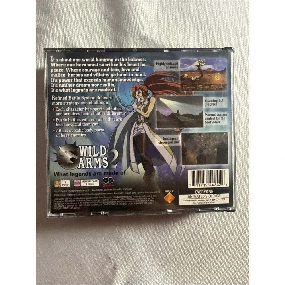 SONY PS1 PLAYSTATION 1 GAME - WILD ARMS 2 (NLG055522)
